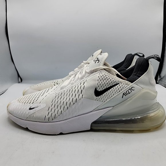 Nike Air Max 270 Mens Size 11 White Black Running Athletic Shoes AH8050-100 main image 4